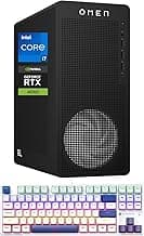 HP OMEN 16L i7 RTX 4060 Pro Gaming Desktop, Intel i7-14700F(Beats i9-12900F), NVIDIA RTX 4060, 64GB DDR5 RAM, 2TB SSD, DP, RJ-45, Wi-Fi 6, Bundle with Machenike K500B-B87 Gaming Keyboard