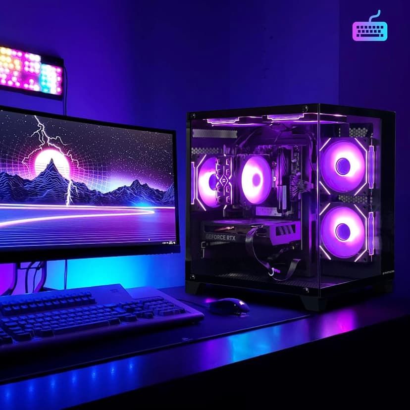 Gaming PC Desktop Computer,Intel Core i5 13400F,RTX 4060 8G,32GB DDR4 RAM 1TB SSD,ARGB Fan,Prebuilt Computer Tower for Gaming and Office