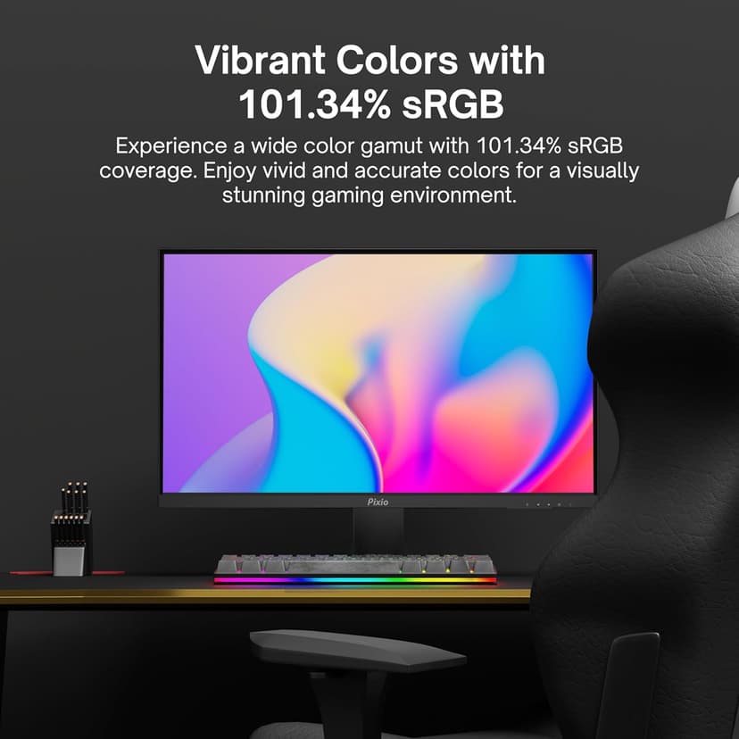 Pixio PX259 Prime 24.5 inch (24 inch / 25 inch Equivalent) 280Hz (144Hz Supported) Refresh Rate FHD 1080p Resolution Fast Nano IPS Panel 1ms GTG Response Time Gaming Monitor with AMD FreeSync Premium