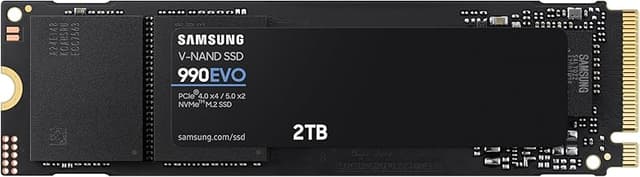 Samsung 990 EVO SSD 2TB, PCIe Gen 4x4, Gen 5x2 M.2 2280 NVMe Internal Solid State Drive, Speeds Up to 5,000MB/s, Upgrade Storage for PC Computer, Laptop, MZ-V9E2T0B/AM, Black