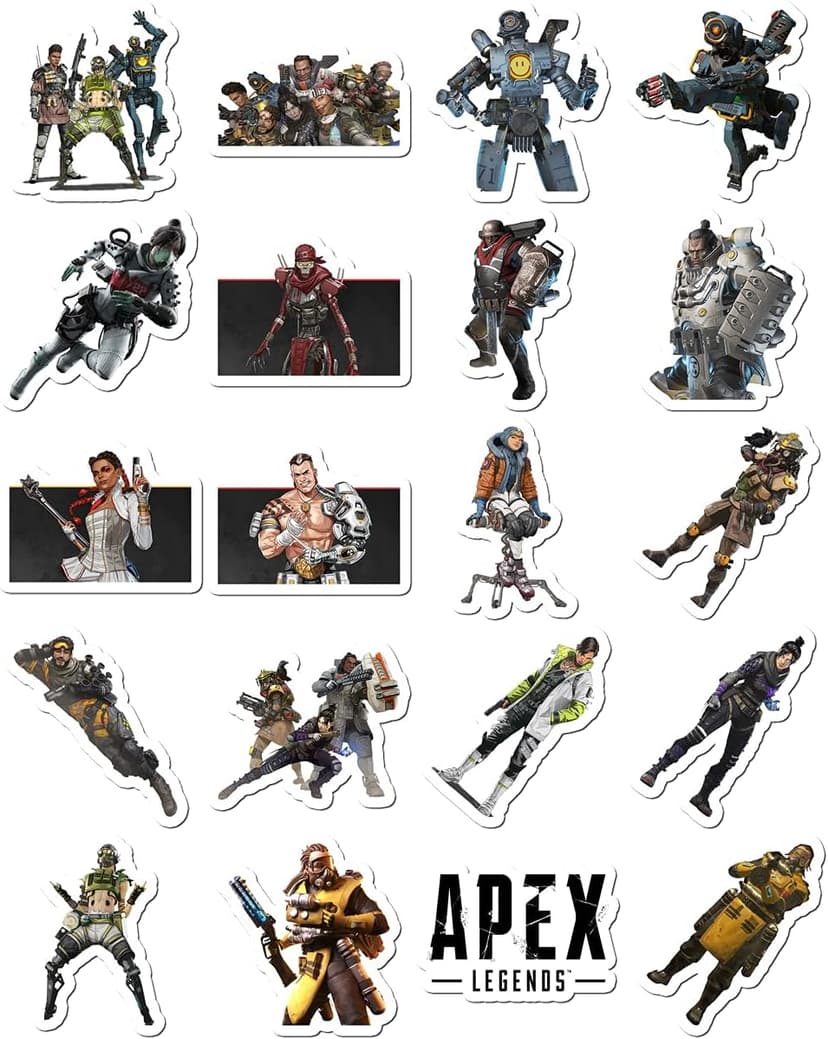 Stickers 20 Pcs Per Pack Apex Laptop Legends Aesthetic Vinyl Colorful Waterproof Bumper Car Luggage Bike Water Bottle Skateboard Guitar