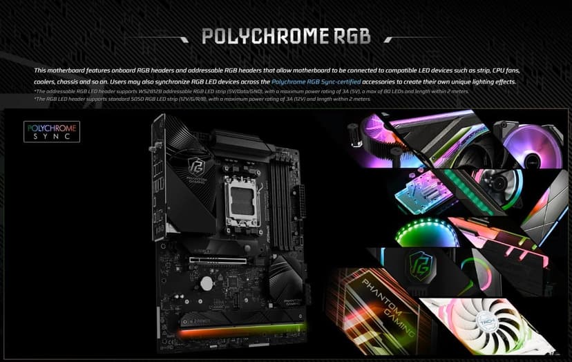 ASRock AMD B850 Phantom Gaming Riptide WiFi 7 Socket AM5 Ryzen 9000/8000/7000 Series DDR5 8000+ (OC) MHz 256GB ATX Motherboard M.2 SATA3 6.0 Gb/s PCIe 5.0