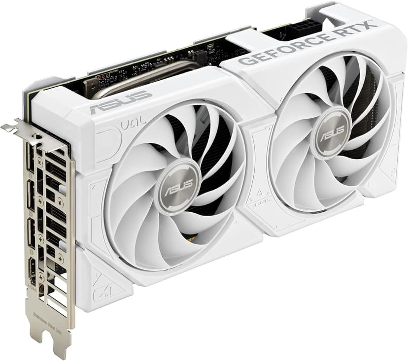 ASUS Dual GeForce RTX™ 4060 EVO White OC Edition 8GB GDDR6 (PCIe 4.0, 8GB GDDR6, DLSS 3, HDMI 2.1a, DisplayPort 1.4a, Axial-tech Fan Design, 0dB Technology, Dual BIOS, Auto-Extreme Tech)