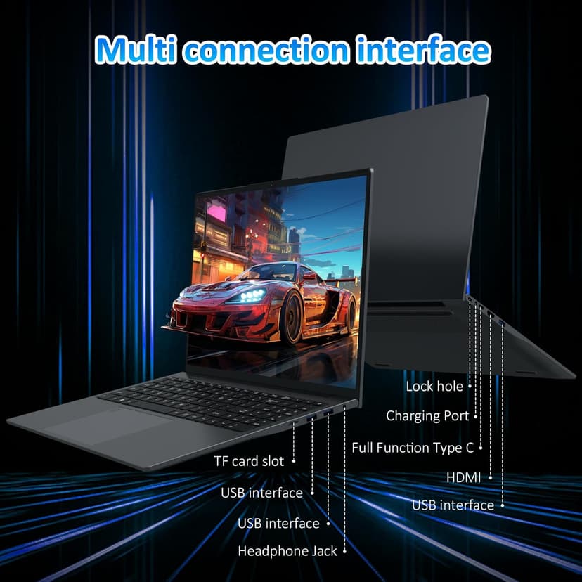 16'' FHD Laptop, i7-13620H 10-Core up to 4.9 GHz, 32GB RAM, 1TB SSD, Backlit Keyboard, USB-C, HDMI, WiFi 6, Fingerprint, Numeric Keypad, Win11 Pro, Thin Business & Gaming Notebook, Gray, T160H
