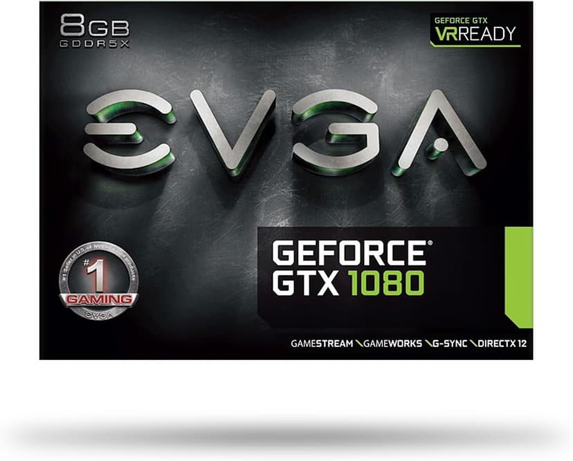 EVGA GeForce GTX 1080 Founders Edition, 8GB GDDR5X, LED, DX12 OSD Support (PXOC) Graphics Card 08G-P4-6180-KR