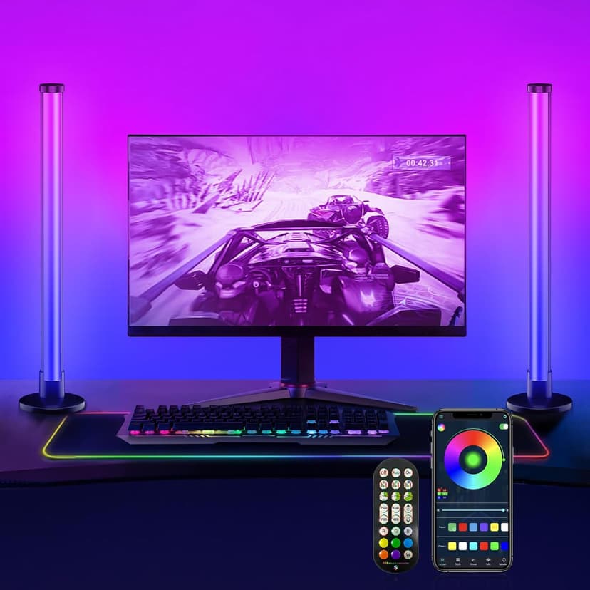 Smart LED Light Bars, RGB IC Light Bar for Room, 16 Million Colors & 213 Preset Modes, Music Sync Gaming Lights, App Control & Remote Control Ambient Lighting for TV Backlight, Game Room Lights Decor