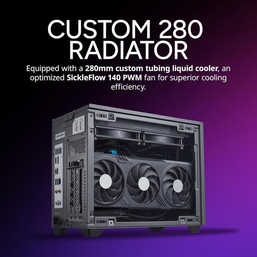 Cooler Master NR2 Pro Mini ITX – Intel i7-14700F 2.1GHz (5.4GHz Turbo) | Gigabyte RX 7800 XT 16GB & B760I AORUS PRO | 32GB DDR5 6000MHz | 1TB Gen4 M.2 | WiFi | Windows 11 | 280mm AIO Gaming PC