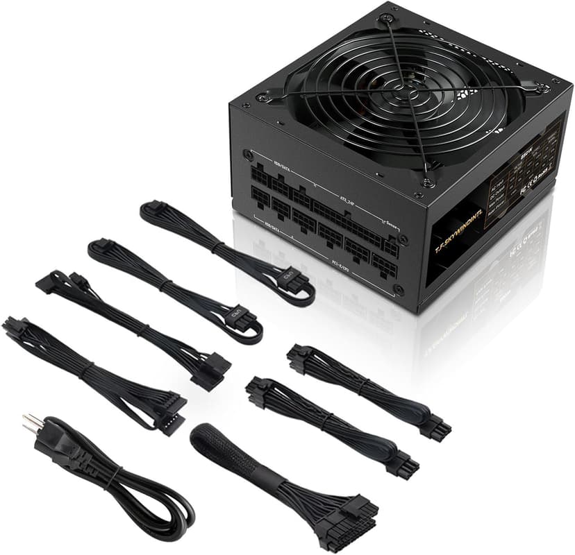 850W Power Supply Fully Modular 80 Plus Gold PSU 100-240V Active PFC Gaming PSU Computer Power Supplies for Desktop PC Server