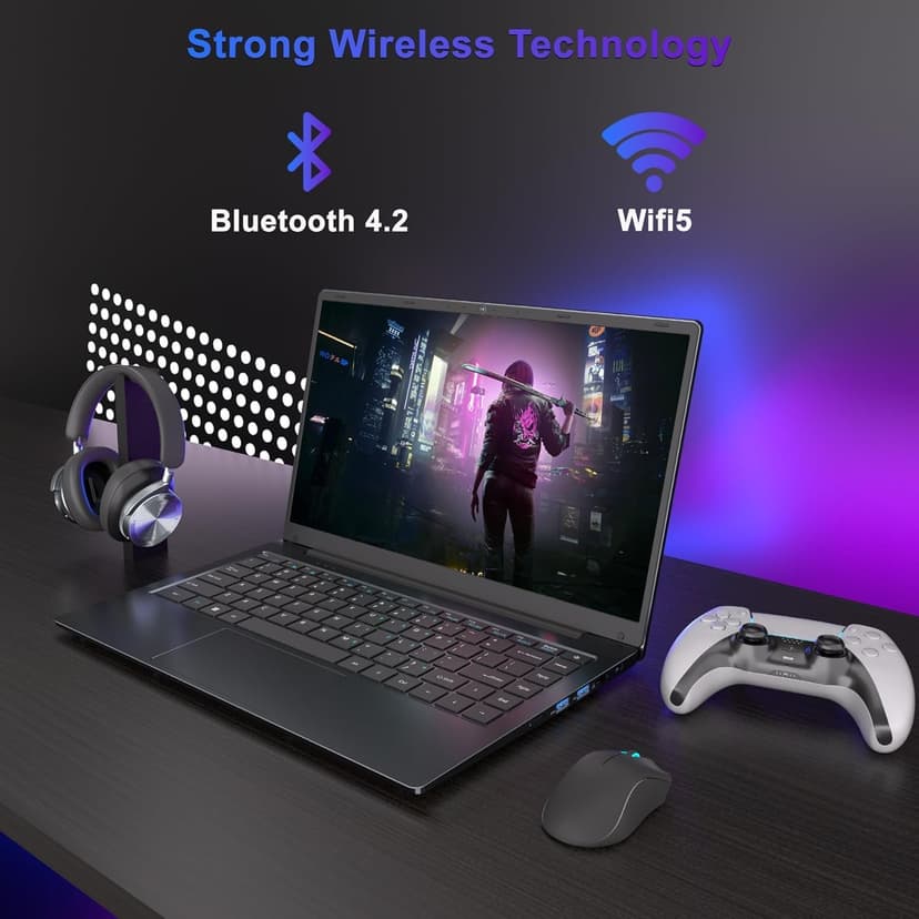 14.1" Laptop, Laptop Computer Core i7 Processor(Up to 2.7GHz), Student Laptop 8GB DDR3 256GB SSD, FHD IPS Laptop PC Wifi5 BT4.2 USB3.0 * 3 Ethernet Port*1 HDMI*1 SD Slot*1 Audio Jack*1