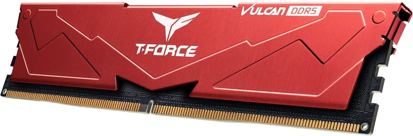 TEAMGROUP T-Force Vulcan DDR5 32GB (2x16GB) 6000MHz (PC5-48000) CL38 Intel XMP 3.0 & AMD Expo Compatible Desktop Memory Module Ram Red FLRD532G6000HC38ADC01