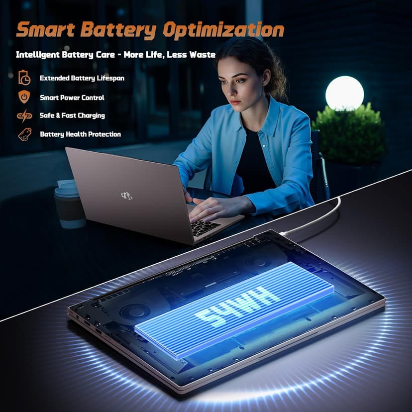 15.6" FHD IPS Student-Laptop Computer - 8GB RAM 256GB SSD, 4 Cores 13th Gen Intel N150(Beat to i3-1115G4, Up to 3.6GHz), 65W GaN Type-C, Fingerprint, Backlit Keyboard, Wi-Fi 6, BT5.2, Numpad