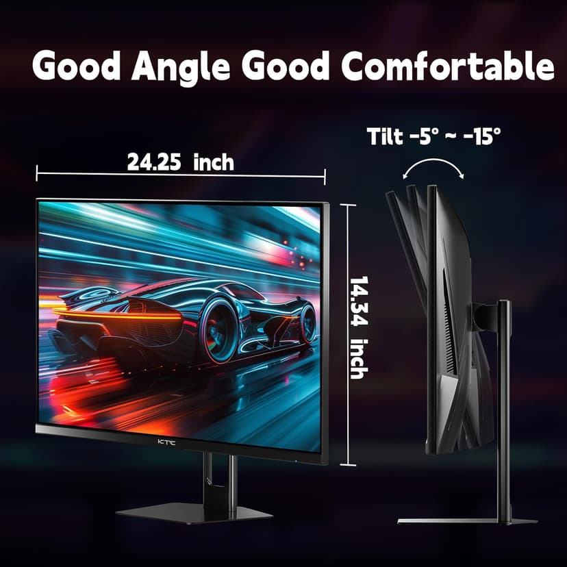Gaming Monitor 27 inch 180hz 1ms | Fast IPS Screen 1080p Monitor|2 x HDMI 2.0 &1 x Display Port 1.4 | Support Freesync and Wall Mount | 108% sRGB with HDR 10