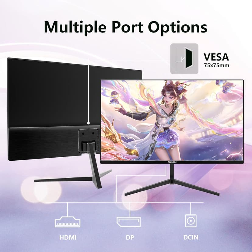 24inch Gaming Computer Monitor FHD1920x1080,180Hz Refresh Rate AMD FreeSync Premium Display, Eye Care, HDMI,1ms MPRT Ideal for Gaming Entertainment Work Support Wall Mount Install（75 * 75mm）