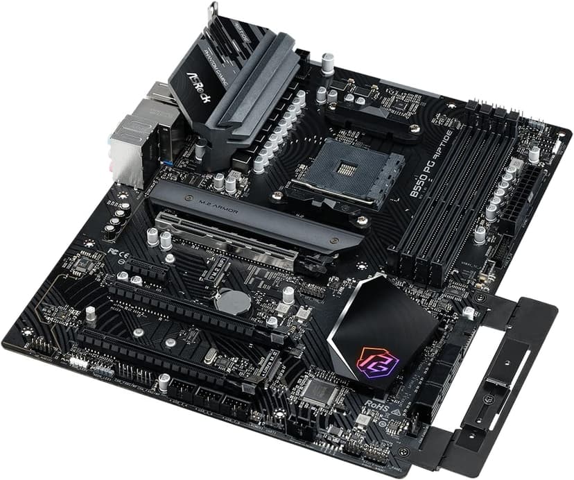 ASRock AMD B550 PG Riptide ATX Motherboard Dual Channel DDR4 4933 MHz AM4 Socket 128 GB SATA3 6.0 Gb/s M.2