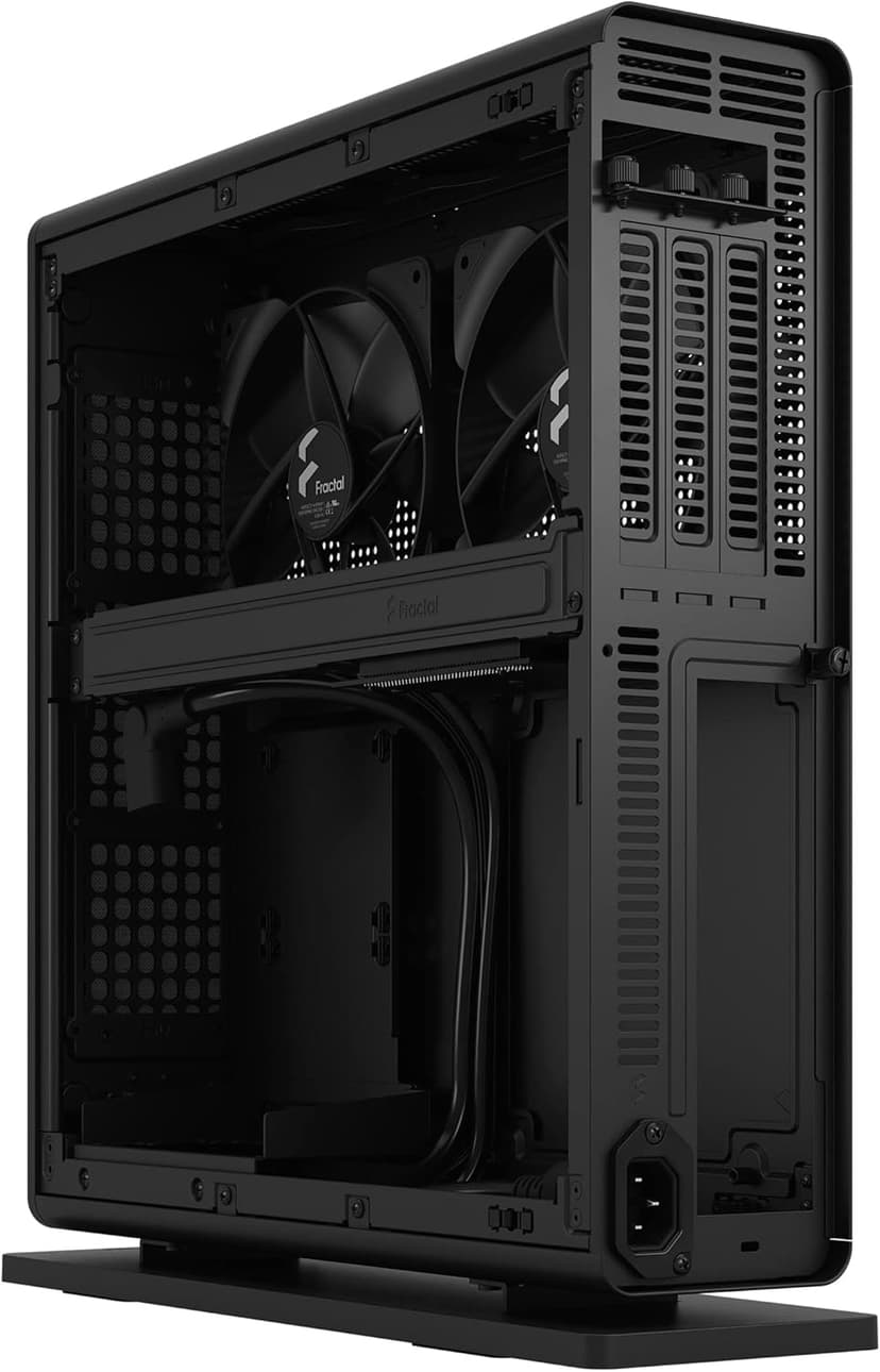 Fractal Design Ridge Black - PCIe 4.0 Riser Card Included - 2X 140mm PWM Aspect Fans Included - Type C USB - m-ITX PC Gaming Case