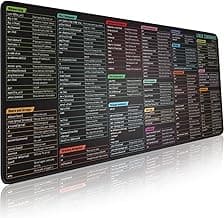 Pixiecube Linux Commands Line Mouse pad - Extended Large Cheat Sheet Mousepad. Shortcuts to Kali/Red Hat/Ubuntu/OpenSUSE/Arch/Debian/Unix Programmer. Non-Slip Gaming Desk mat