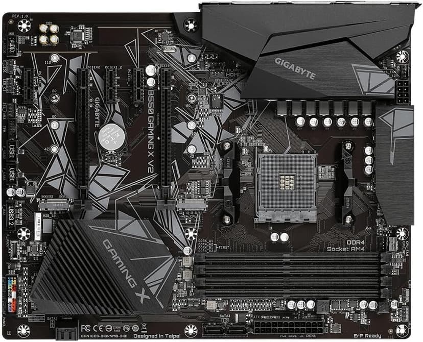 Gigabyte B550 Gaming X V2 (AMD Ryzen 5000/B550/ATX/M.2/HDMI/DVI/USB 3.1 Gen 2/DDR4/ATX/Gaming Motherboard), 128 GB