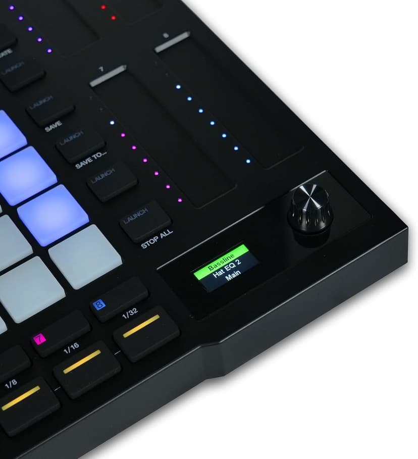 AKAI Professional APC64 Ableton MIDI Controller with 8 Touch Strips, Step Sequencer, 64 RGB Velocity-Sensitive Pads, CV Gates, MIDI In & Out, USB-C