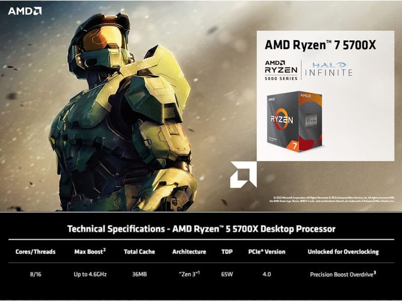 INLAND AMD Ryzen 7 5700X 8-Core 16-Thread Unlocked Desktop Processor with MSI B550-A PRO ProSeries Motherboard (AMD AM4, DDR4, PCIe 4.0, SATA 6Gb/s, M.2, USB 3.2 Gen 2 ATX)