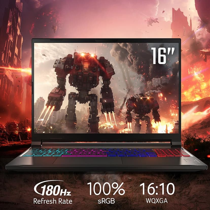 Acer Nitro V 16S AI Gaming Laptop | AMD Ryzen 7 260 Processor | NVIDIA GeForce RTX 5060 Laptop GPU (572 AI Tops) | 16" WUXGA IPS 180Hz Display | 32GB DDR5 | 1TB Gen 4 SSD | Wi-Fi 6 | ANV16S-41-R2AJ