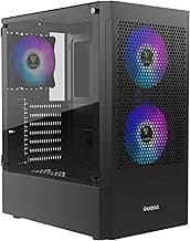GAMDIAS Gaming ATX Mid Tower PC Computer Case with Tempered Glass, 3 Built-in 120mm ARGB Desktop Case Fans, Support Up to 360mm AIO/Radiator, 5x 120mm Fans, 300mm GPU/VGA, 150mm PSU & 160mm CPU Cooler