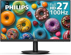 PHILIPS 271V8LB 27" Framless Full HD (1920 x 1080) 100Hz Monitor, VESA, HDMI x 1, VGA Port x1, Eye Care, 4 Year Advance Replacement Warranty