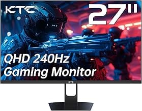 27 Inch Gaming Monitor 240Hz 1440P QHD Computer Monitor, FreeSync G-Sync Compatible, 1ms 2K Gamer Monitor with HDR, 130% sRGB, HDMI DisplayPort, Tilt Adjustable, Eye Care,H27E22S