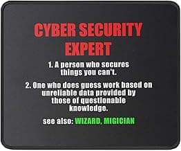 Cybersecurity Expert Definition Mouse Pad - System Administrator - Funny Gifts for Computer Programmer - IT Security - Mouse Mat 9.5 Inch