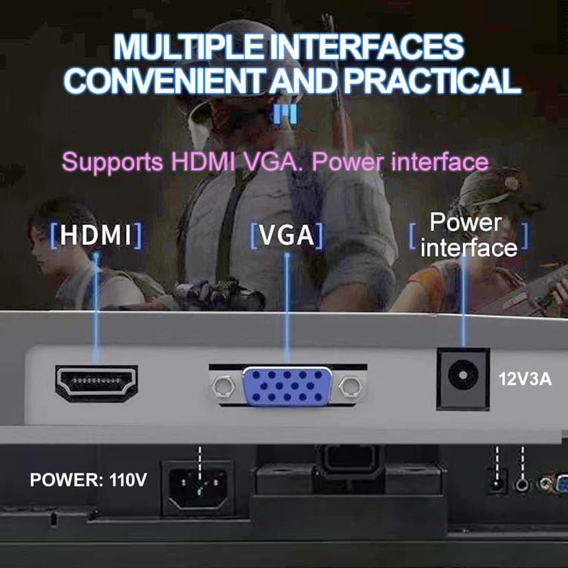 19 inch HD (1440 x 900) Monitor, 75Hz Refresh Rate, HDMI x1, VGA x1, Small Thin Monitor for laptops, Computers and desktops,LED Display, VGA/HDMI Connection.VESA:75 * 75MM