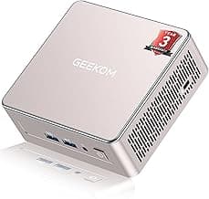 GEEKOM A5 2025 Edition Mini PC, AMD Ryzen 5 7430U, 16GB RAM & 512GB M.2 NVMe SSD, Windows 11 Pro Desktop Computer Support 8K UHD/Wi-Fi 6/Bluetooth 5.2/USB 3.2