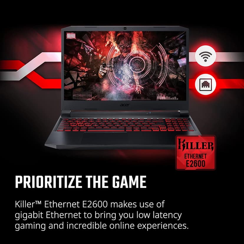 Acer Nitro 5 AN515-57-79TD Gaming Laptop | Intel Core i7-11800H | NVIDIA GeForce RTX 3050 Ti Laptop GPU | 15.6" FHD 144Hz IPS Display | 8GB DDR4 | 512GB NVMe SSD | Killer Wi-Fi 6 | Backlit Keyboard