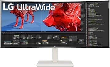 LG 38WR85QC-W 38 inch Curved UltraWide WQHD Nano IPS VESADisplayHDR 600 144Hz 1ms USB Type-C 90W Computer Monitor NVIDIA G-SYNC AMD FreeSync Premium Pro HDMI DisplayPort Tilt/Height/Swivel Stand White