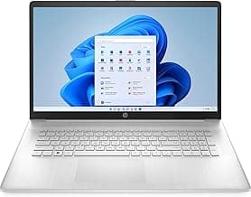 HP Laptop 17-cp2124od 17.3" HD+(1600 x 900), AMD Ryzen 3, AMD Radeon Graphics, 8GB DDR4 RAM, 256GB SSD Storage, Windows 11 Home, Natural Silver (Renewed)