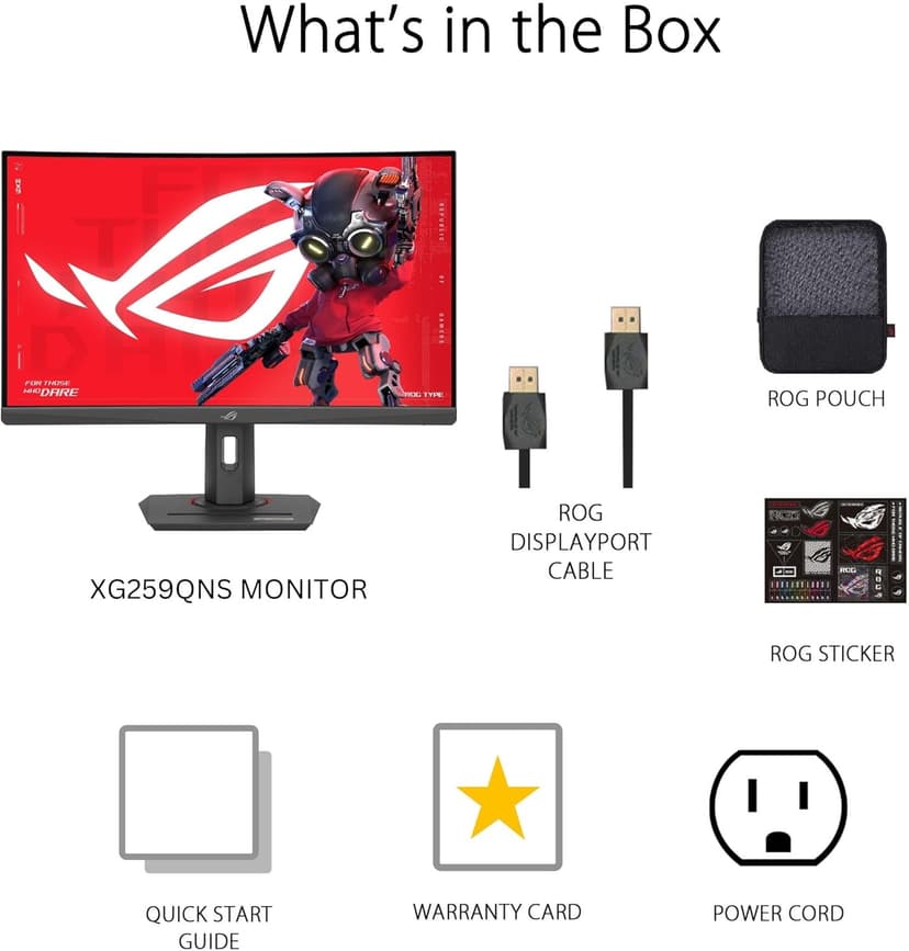 ASUS ROG Strix 25” (24.5” viewable) Esports Gaming Monitor (XG259QNS) - Full HD, 380Hz, 0.3ms, Fast IPS, Extreme Low Motion Blur Sync, FreeSync Premium, DisplayWidget, Ergonomic, 3 yr Warranty