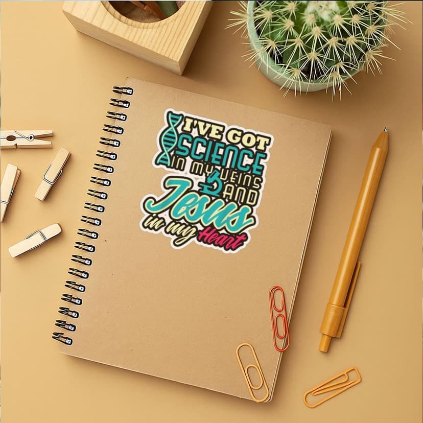 Science Teacher Christian Jesus Biology Chemistry Major Kiss-Cut Sticker