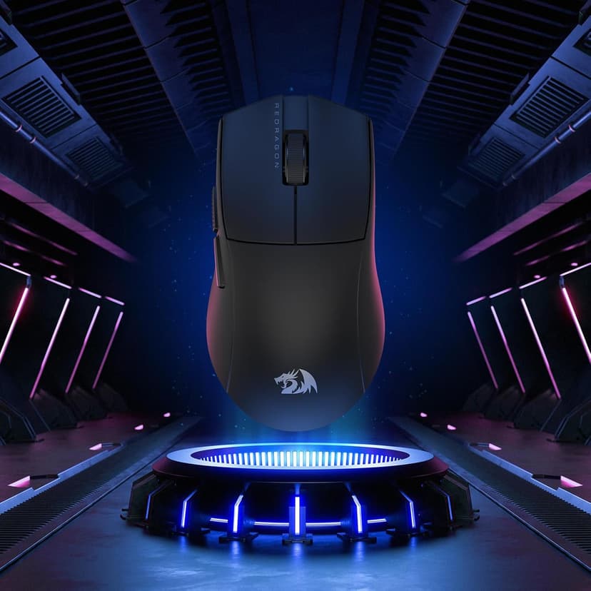 Redragon M916 PRO 3-Mode Wireless Gaming Mouse, 49G Ultra-Light 26K DPI Mouse w/Ergonomic Natural Grip Build, Full Programmable Buttons, Software Supports DIY Keybinds & DPI