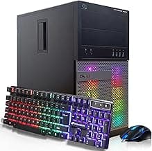 Dell Optiplex 7020 Gaming Desktop PC - Intel Core i7 4th Gen 3.4GHz, NVIDIA GeForce GT 1030 2GB, 16GB RAM, 512GB SSD, HDMI, DVI, VGA, New Keyboard, Mouse, Wi-Fi, Windows 10 Professional(Renewed)