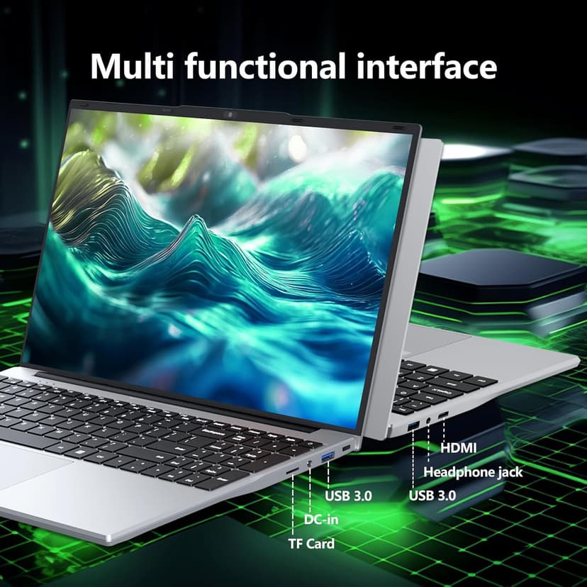 Gaming laptop,15.6 inch Laptop Computer, Laptops Celeron N5095 Processor, 16GB 512GB SSD FHD 1920 * 1080 Display 180 Angle Opening Fingerprint Unlock Backlit Keyboard Mini-HDMI Traditional Computers