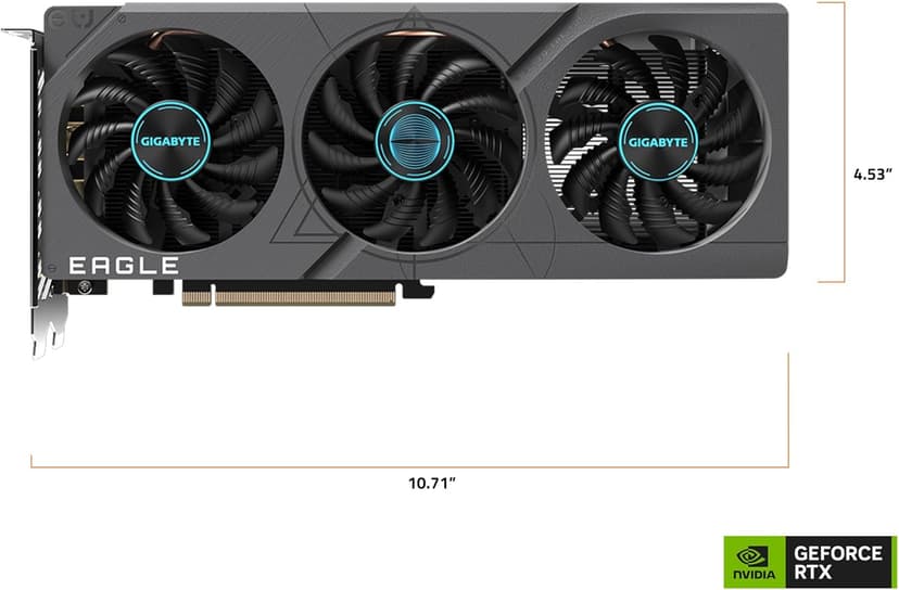 GIGABYTE GeForce RTX 4060 Eagle OC 8G Graphics Card, 3X WINDFORCE Fans, 8GB 128-bit GDDR6, GV-N4060EAGLE OC-8GD Video Card