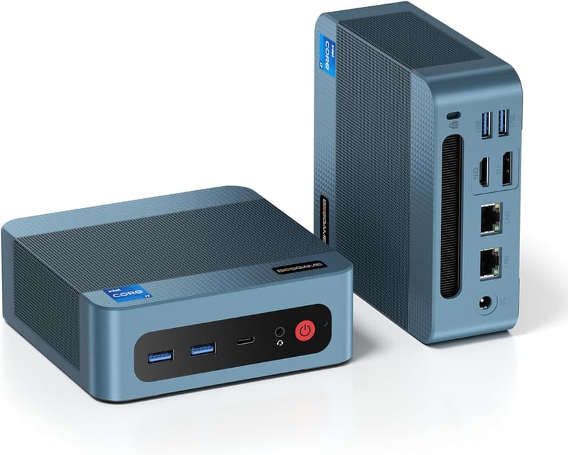 P2 Mini PC，Intel Core i7 12700H Mini Computers (14 Cores/20 Threads, up to 4.7GHz) 32GB RAM, 512GB NVMe SSD, Triple Display, Thunderbolt 4 & HDMI & DP1.2, Dual LAN, WiFi 6E, BT 5.2