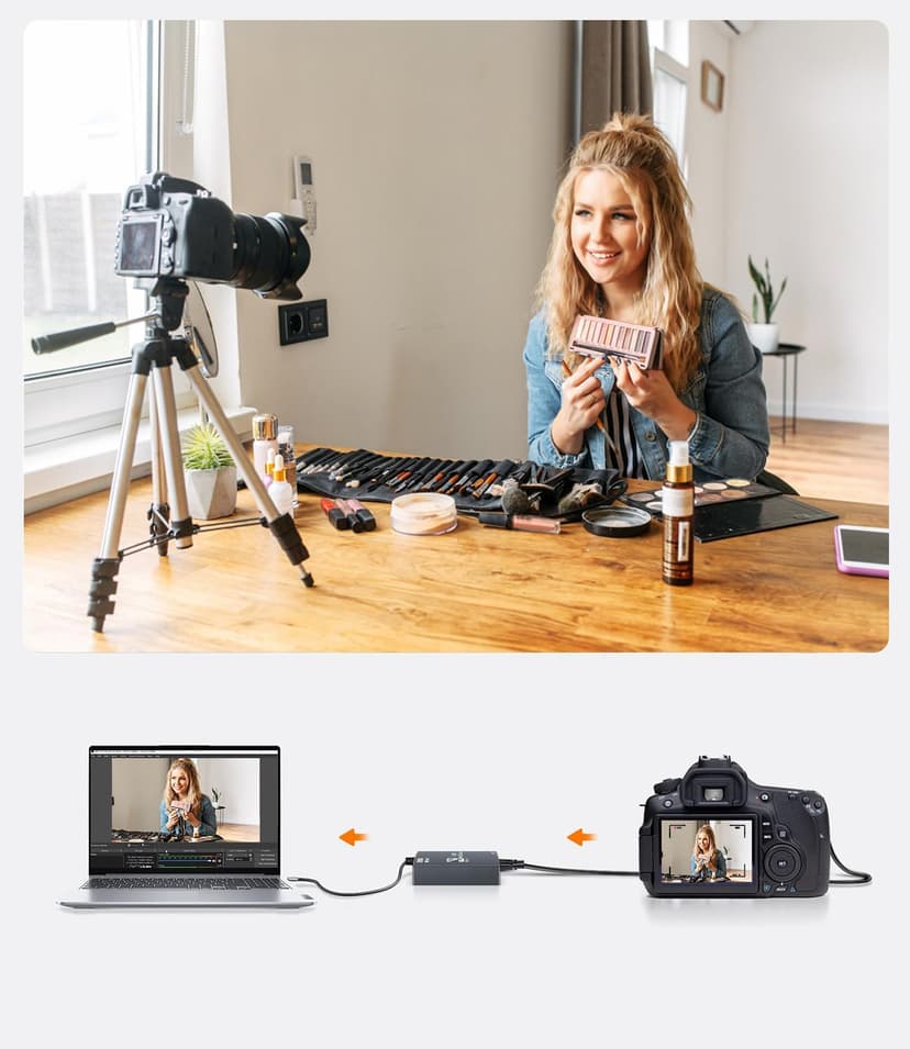 Capture Card for Streaming, HDMI to USB3.0 1080P 60FPS Audio Video Adapter, with 4K HDMI Loop-Out, for Recording/Streaming, Compatible with Nintendo Switch/Xbox/PS5/OBS/Camera/PC/Laptop