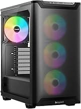 be quiet! Pure Base 501 LX Black Mid-Tower ATX Case | High Airflow | 4 Preinstalled Light Wings LX PWM Fans | ARGB Lighting with Controller and PWM hub | Optimized Air Pressure Case | BGW78