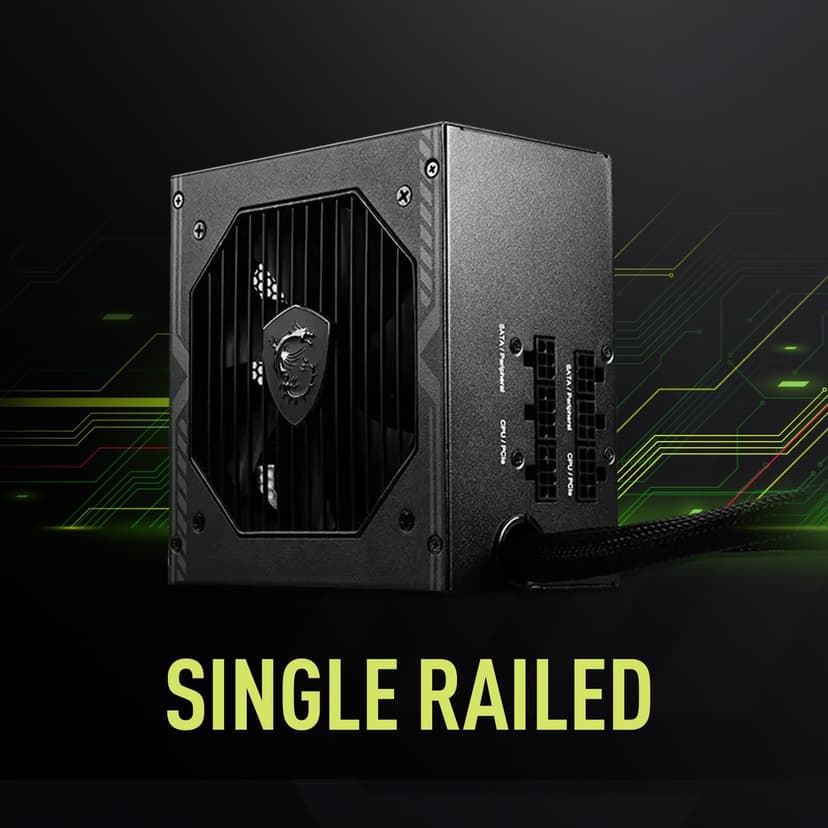 MSI MAG A650BE Gaming Power Supply - 80 Plus Bronze Certified 650W - Semi-Modular - Low Noise ATX PSU