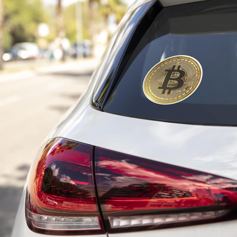Crypto Mining Bull Trading Bitcoin Money Sticker – Cryptocurrency Enthusiast Car Bumper & Window Sticker Laptop Skateboard Luggage Sticker for Truck Hardhat Stickers for Men and Woman 4.5" so38