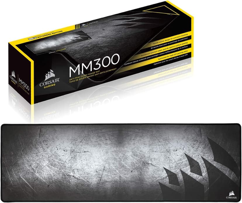 Corsair MM300 - Anti-Fray Cloth Gaming - High-Performance Mouse Pad Optimized for Gaming Sensors - Designed for Maximum Control - Extended, Multi Color