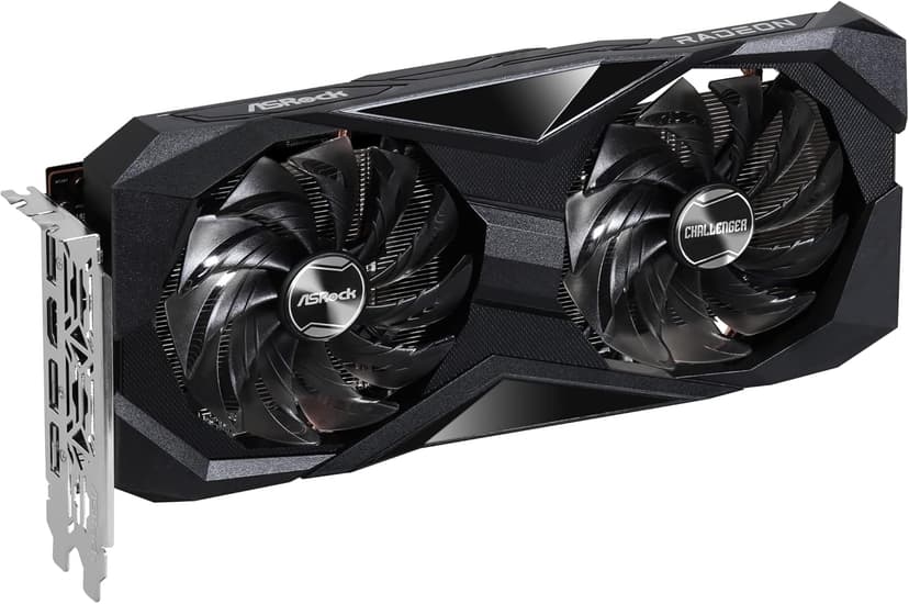 ASRock AMD Radeon RX 7600 Challenger 8GB OC GDDR6 DisplayPort HDMI 0dB Silent Cooling Graphics Card 128-bit 7680 x 4320 18 Gbps Graphics Card