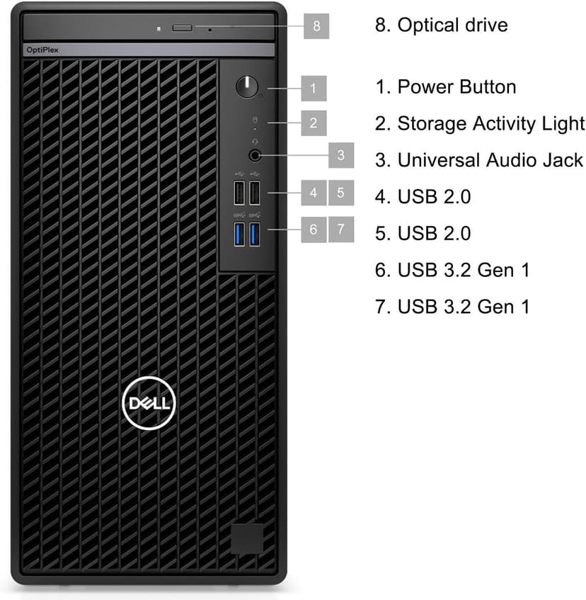 Dell OptiPlex 7010 Tower 7000 Business Desktop Computer, 12th Gen Intel Hexa-Core i5-12500 (Beat i7-11700), 16GB DDR4 RAM, 512GB PCIe SSD, DVDRW, WiFi Adapter, RJ-45, Keyboard & Mouse, Windows 11 Pro