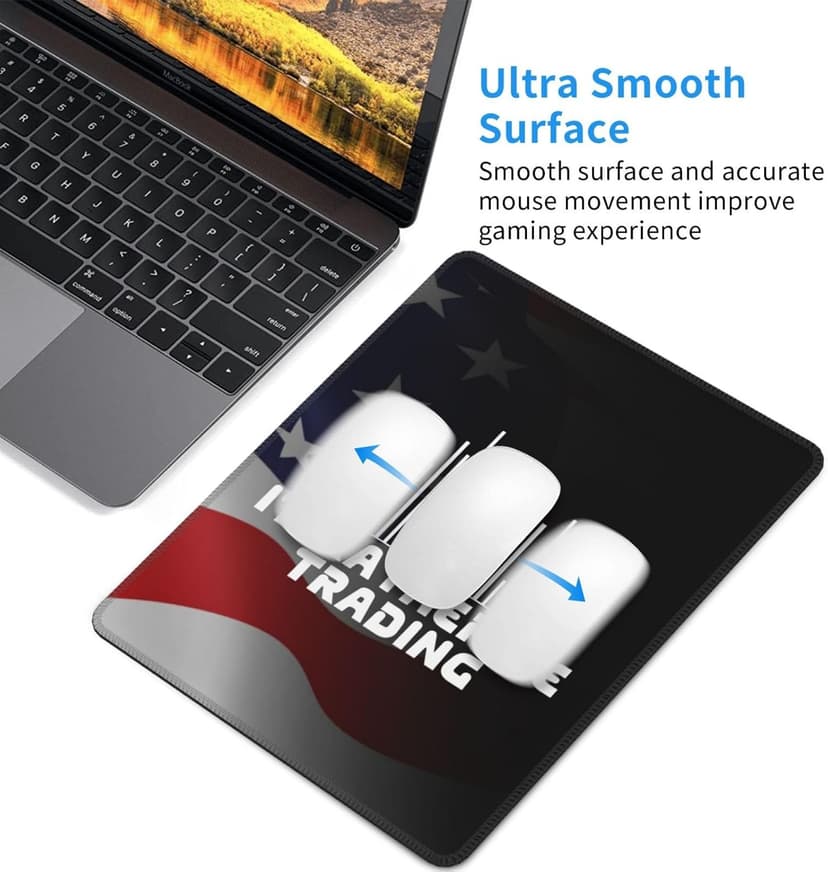 I'd Rather Be Trading Traders Forex Stocks Day Mouse Pad Durable Green and Environmentally Friendly Locked Edge for Men Women