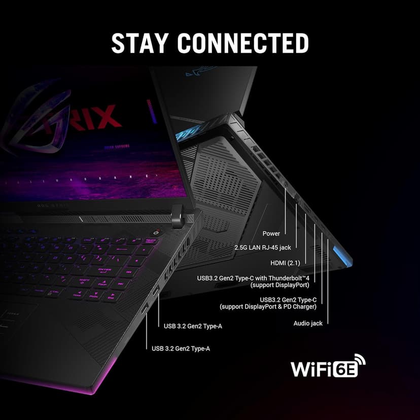 ASUS ROG Strix Scar 16 (2024) Gaming Laptop, 16” Nebula HDR 16:10 QHD 240Hz/3ms, 1100 nits, Mini LED Display, GeForce RTX 4080, Intel Core i9-14900HX, 32GB DDR5, 1TB SSD, Windows 11 Pro, G634JZR-XS96