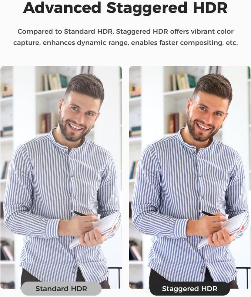 OBSBOT Meet SE 1080P 100FPS Webcam for PC, AI Framing Streaming Camera with 1/2.8" Sensor, Beauty Mode, Gesture Control, DOL HDR, Web Camera for Desktop Computer, Laptop,Meeting, etc. (Space Grey)